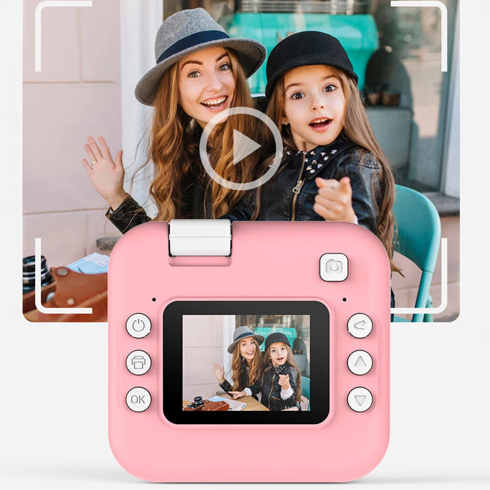 Children Digital Camera Photography Instant Print Camera for Kids Thermal Print Camera Photo Printing Video Toys With 32G Card