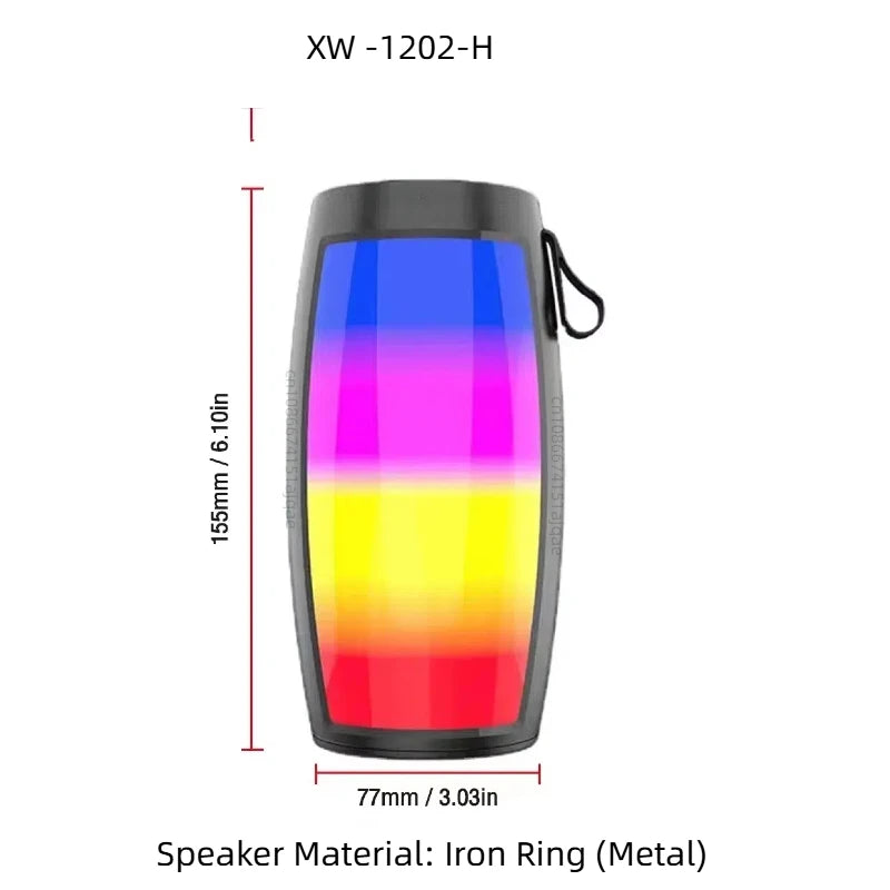 PHONEPACE  Bluetooth Speakers Powerful Portable Sound Box Subwoofer Car Audio Bass MP3 Player Sound System LED Lights