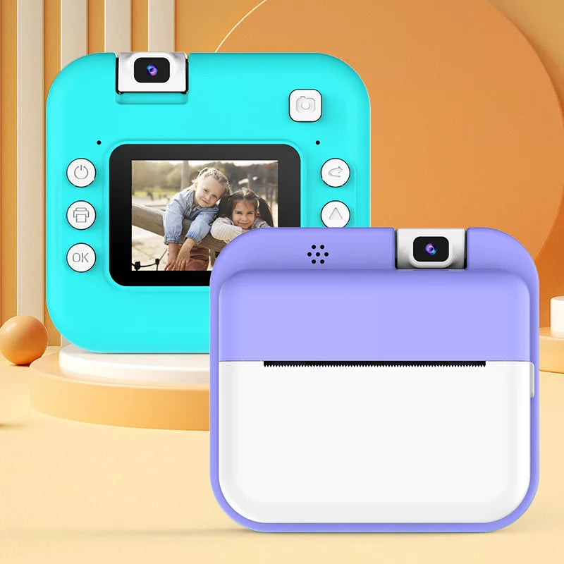 Children Digital Camera Photography Instant Print Camera for Kids Thermal Print Camera Photo Printing Video Toys With 32G Card