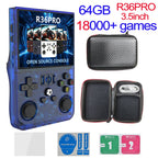 R36MAX Game Console 64GB 128GB 18000+GAMES Linux System 4.0inch K36 vs R36S 3.5inch Pocket Video Player No Download Required