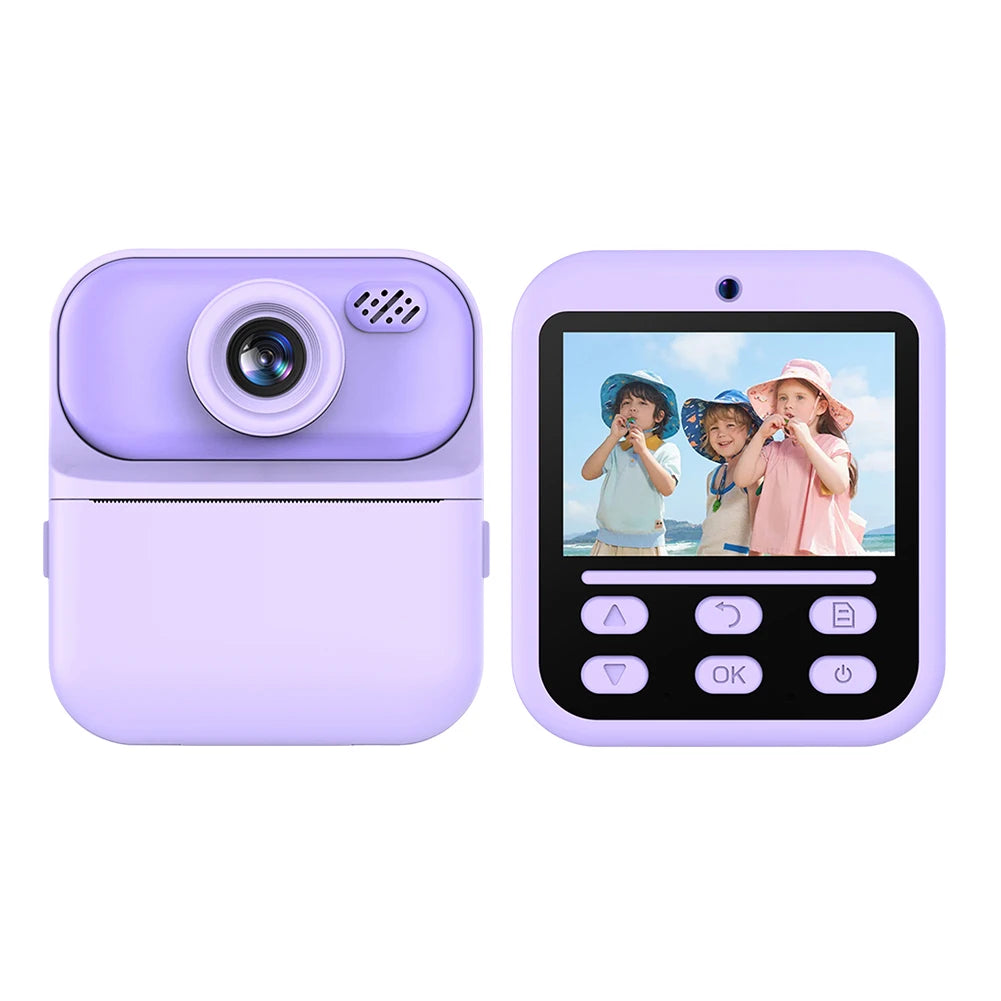 Instant Print Camera HD Digital Camera 2.4'' Instant Photo Printing Camera Portable Digital Camera for Girls Boys Birthday Gifts
