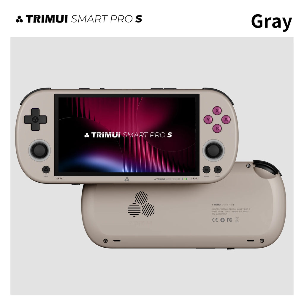 Trimui Smart Pro S Handheld Game Console 4.96''IPS 720*1280 Screen Linux System RGB Joystick 5000mAh BT 5.4 Retro Video Player