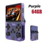 NEW Green R36S Retro Handheld Game Console Linux System 3.5 Inch IPS Screen Portable Pocket Video Player 64GB 128G Game Kid Gift