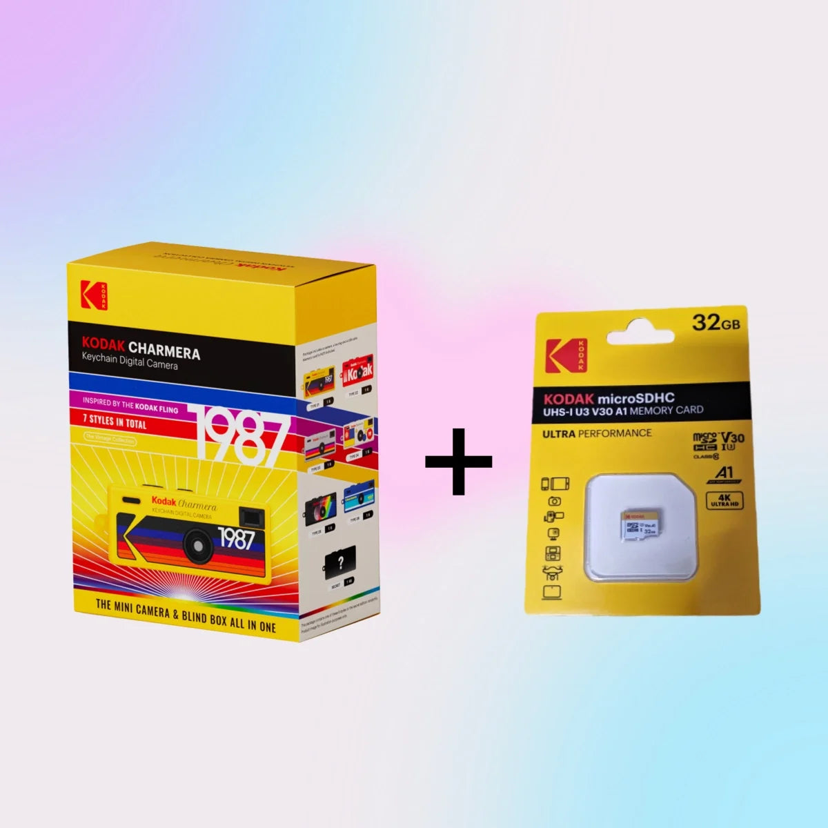 Kodak Charmera Keychain 35MM/F2.4 Digital Camera 1987 with Flash Mini Digital Camera 5 Colors Random Color Camera For Gift ﻿