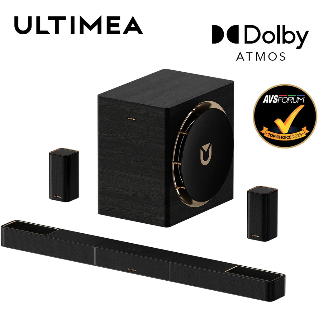 ULTIMEA 7.1.4 Surround Sound System TV Soundbar with Dolby Atmos&APP Control, Home Bluetooth Speaker with 10" Wireless Subwoofer