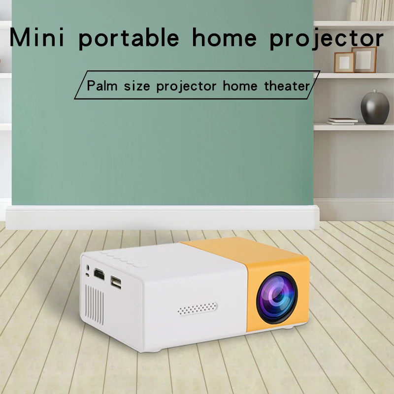 YG300 Mini Portable HD Projector is suitable for home, outdoor, and portable projectors, supporting USB, HDMI, and SD card links
