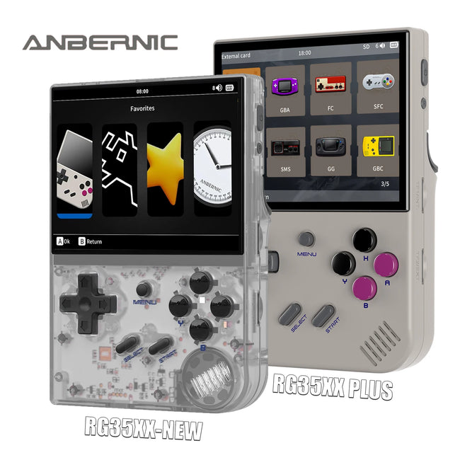 ANBERNIC RG35XX RG35XX PLUS Retro Handheld Game PlayerBuilt-in 64G TF 5000+ Classic Games Support-HDMI TV Portable Game Player Hover Image