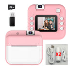 Children Digital Camera Photography Instant Print Camera for Kids Thermal Print Camera Photo Printing Video Toys With 32G Card