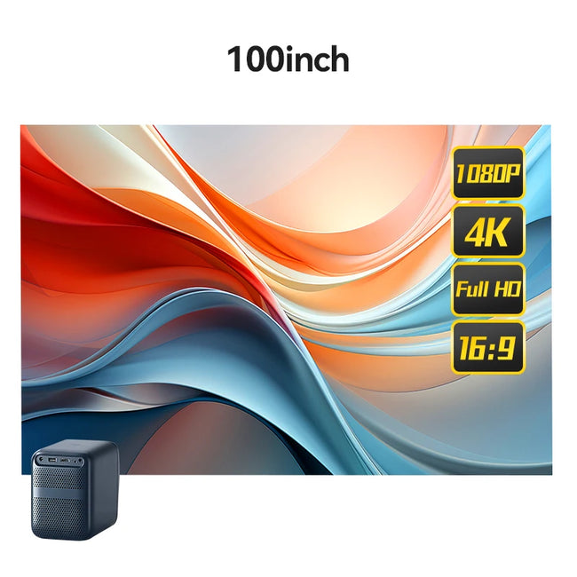Wanbo 100inch HD Anti-Light Curtain Projector Screen 16:9 Indoor Ultra View Portable Foldable 3D 4K Proyector Screen Hover Image