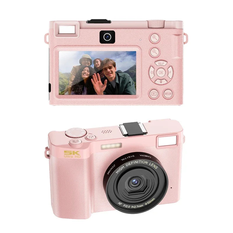 5K Professional Digital Camera WIFI Webcam Wide Angle Digital Zoom 64MP Camcorder Photography 3 Inch Screen Vlog Video Recorder