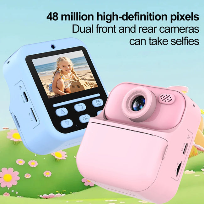 Instant Print Camera HD Digital Camera 2.4'' Instant Photo Printing Camera Portable Digital Camera for Girls Boys Birthday Gifts Hover Image