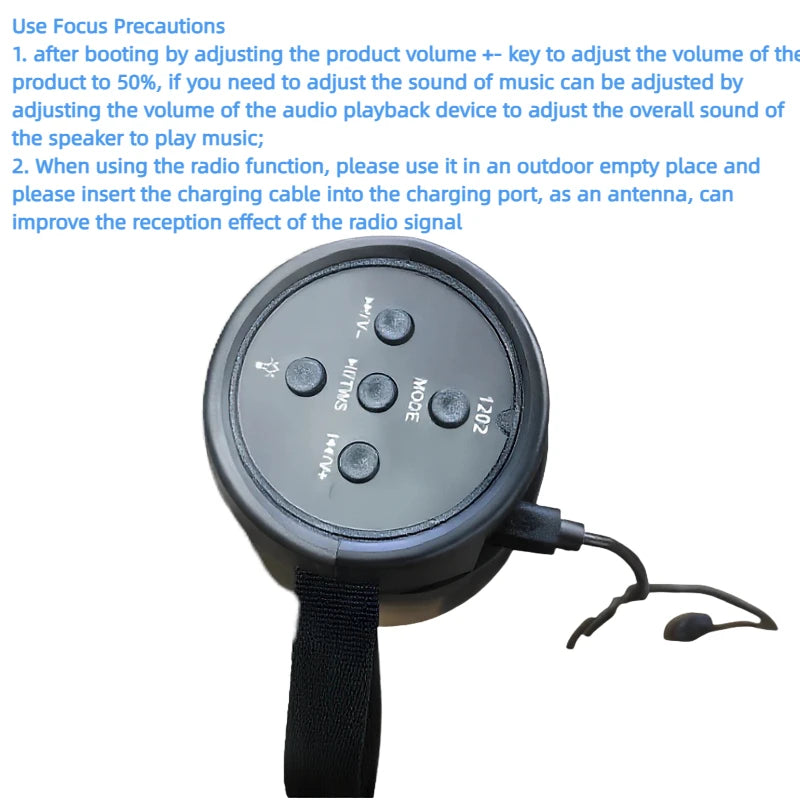 PHONEPACE  Bluetooth Speakers Powerful Portable Sound Box Subwoofer Car Audio Bass MP3 Player Sound System LED Lights