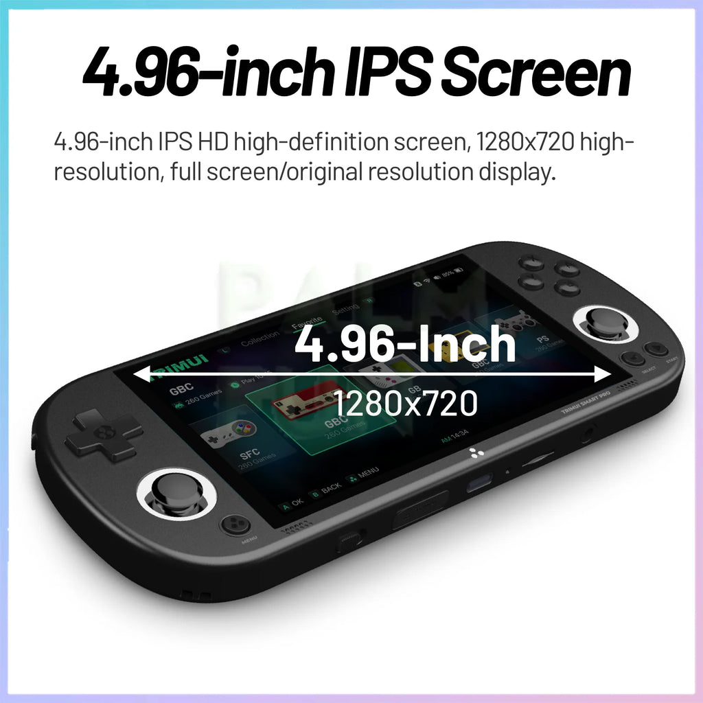 Trimui Smart Pro Portable Retro Arcade Game Console 4.96inch IPS Handheld Game Console Type-C LINUX HD Screen Smart Video Player