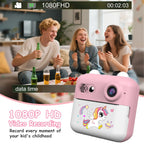 Kids Camera Instant Print, Children Digital Camera, 1080P Kids Instant Cameras That Print Photos, Christmas Birthday Gifts