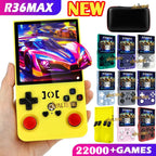 R36MAX Game Console 64GB 128GB 18000+GAMES Linux System 4.0inch K36 vs R36S 3.5inch Pocket Video Player No Download Required
