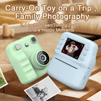 Cute Purple Kids Photo Camera Printer with Game Mini Digital Video Child Instant Print Camera 4-12 Years Kids Girls Boyes Gifts