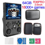 R36MAX Game Console 64GB 128GB 18000+GAMES Linux System 4.0inch K36 vs R36S 3.5inch Pocket Video Player No Download Required