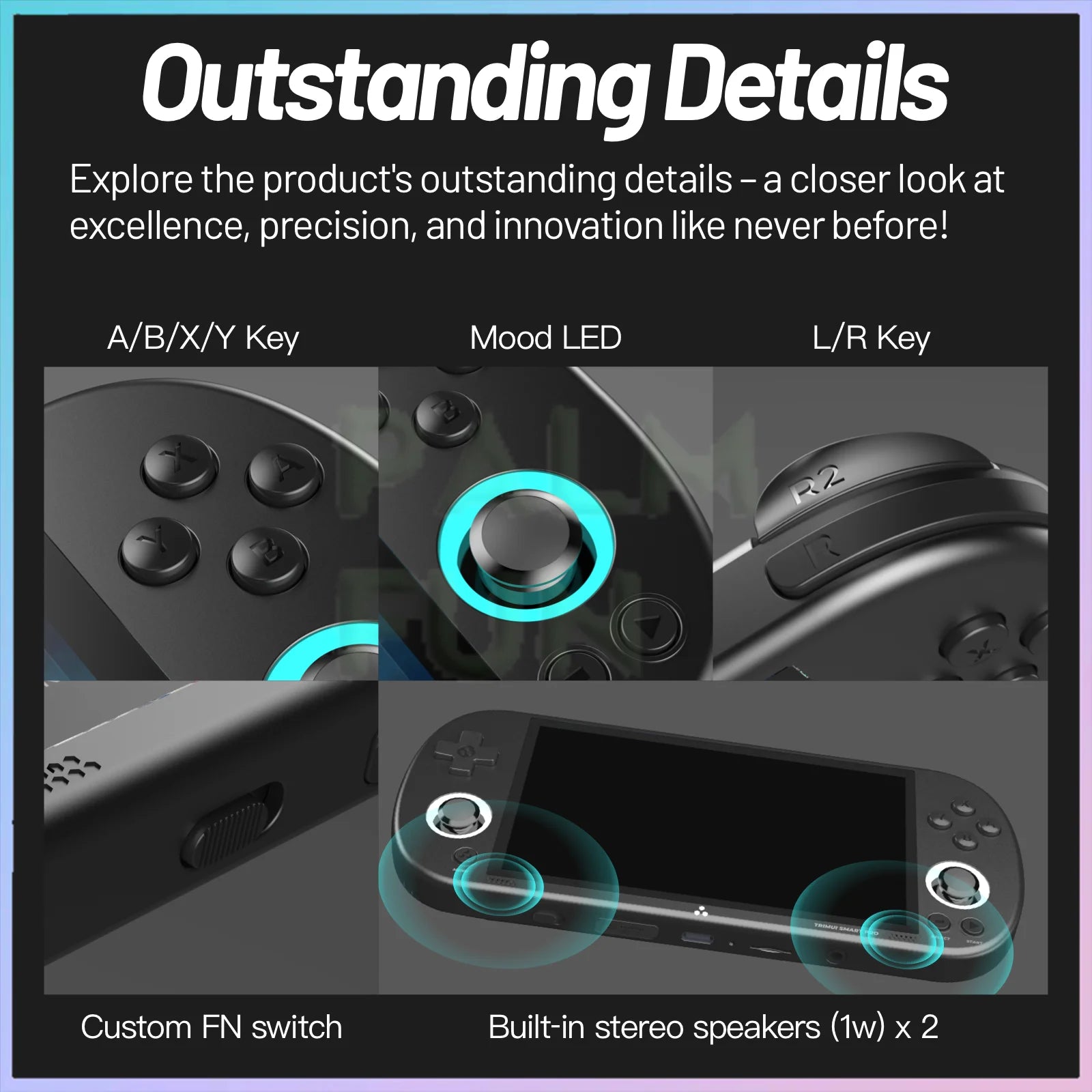 Trimui Smart Pro Portable Retro Arcade Game Console 4.96inch IPS Handheld Game Console Type-C LINUX HD Screen Smart Video Player