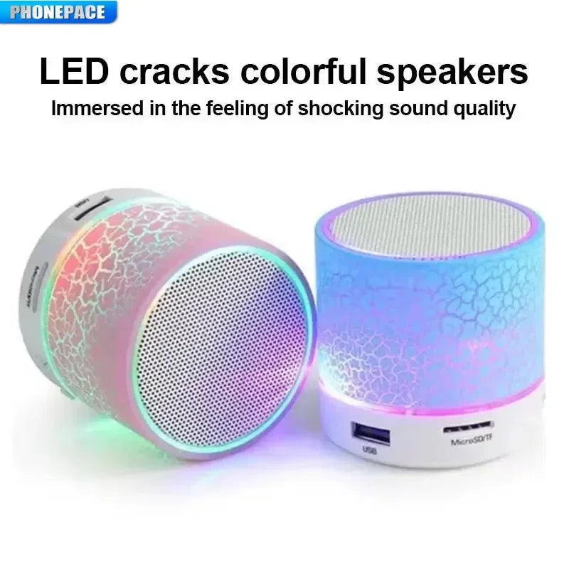 PHONEPACE A9 Bluetooth Speaker  Mini  Crack LED SD Card USB Subwoofer Portable MP3 Music Sound Column for PC Mobile Phone Etc.