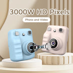Cute Purple Kids Photo Camera Printer with Game Mini Digital Video Child Instant Print Camera 4-12 Years Kids Girls Boyes Gifts