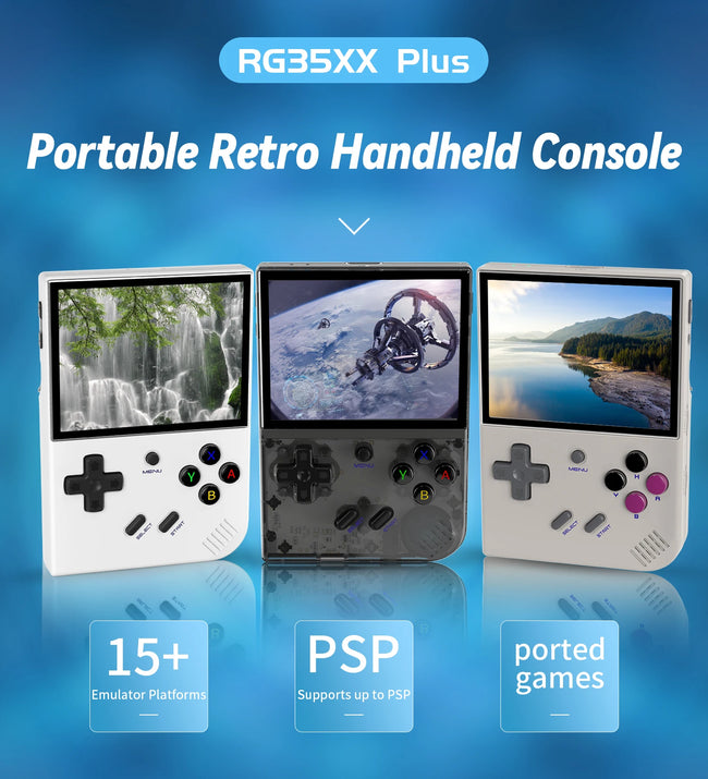 ANBERNIC RG35XX RG35XX PLUS Retro Handheld Game PlayerBuilt-in 64G TF 5000+ Classic Games Support-HDMI TV Portable Game Player Main Image