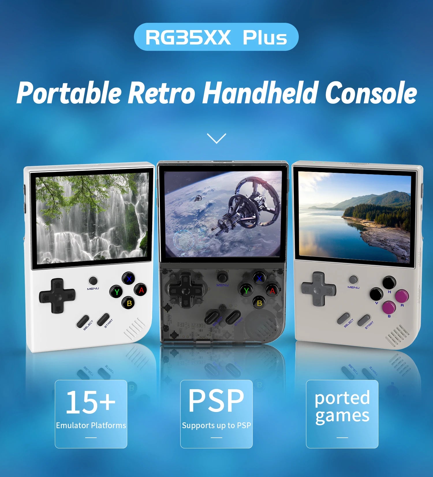ANBERNIC RG35XX RG35XX PLUS Retro Handheld Game PlayerBuilt-in 64G TF 5000+ Classic Games Support-HDMI TV Portable Game Player
