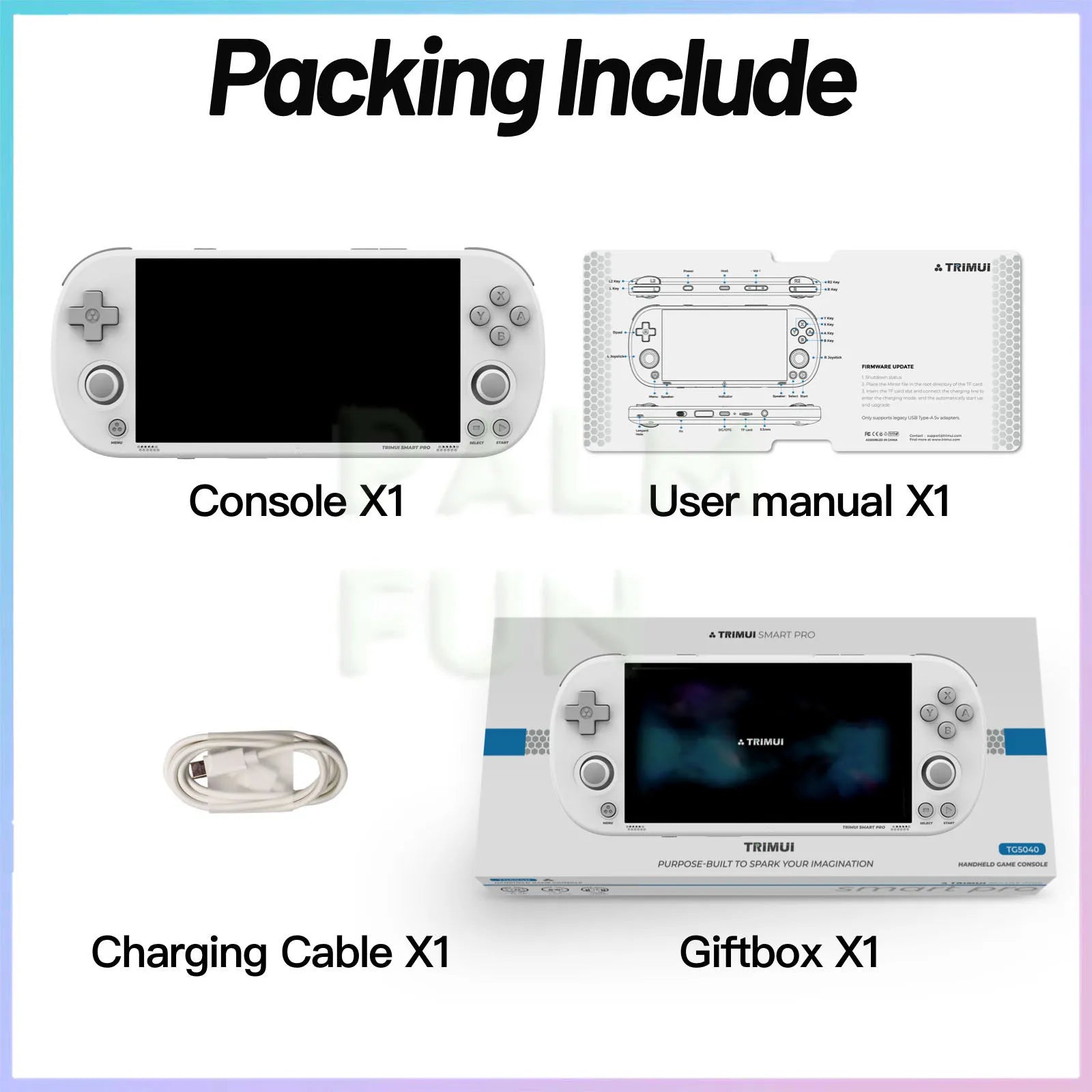 Trimui Smart Pro Portable Retro Arcade Game Console 4.96inch IPS Handheld Game Console Type-C LINUX HD Screen Smart Video Player