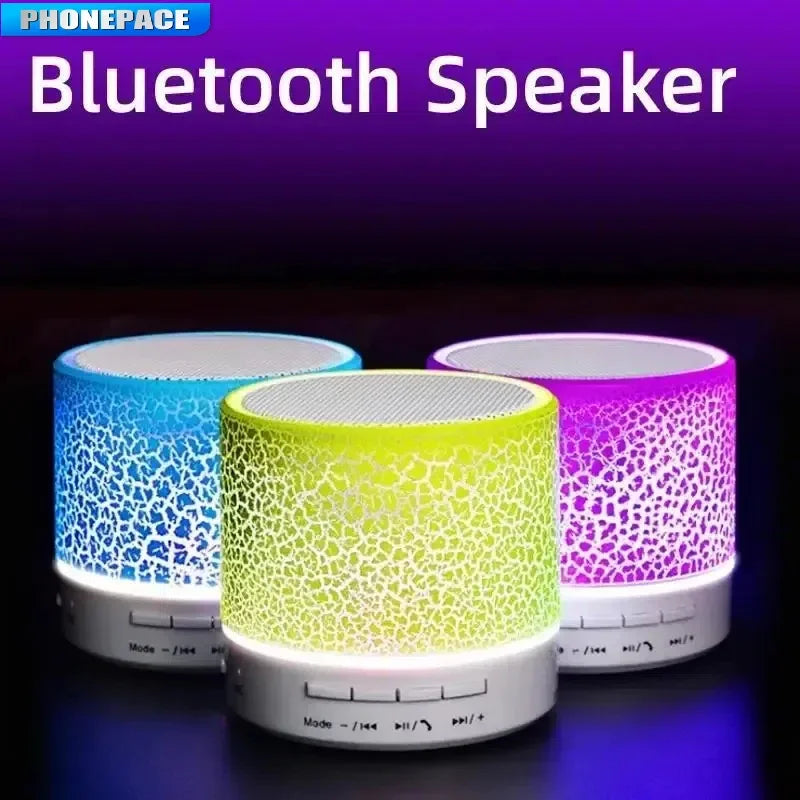 PHONEPACE A9 Bluetooth Speaker  Mini  Crack LED SD Card USB Subwoofer Portable MP3 Music Sound Column for PC Mobile Phone Etc.
