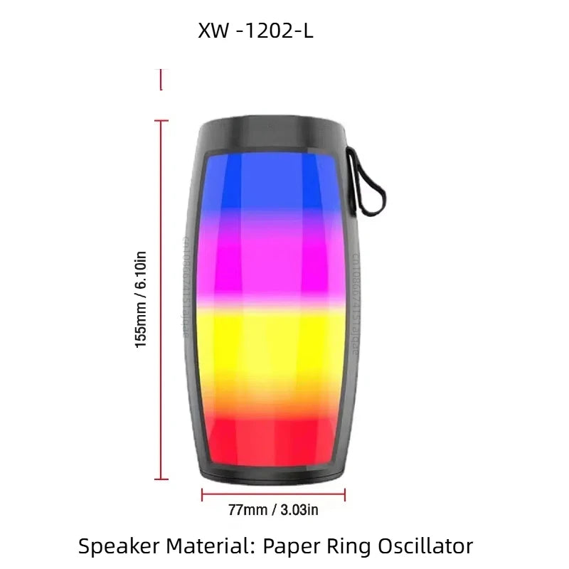 PHONEPACE  Bluetooth Speakers Powerful Portable Sound Box Subwoofer Car Audio Bass MP3 Player Sound System LED Lights