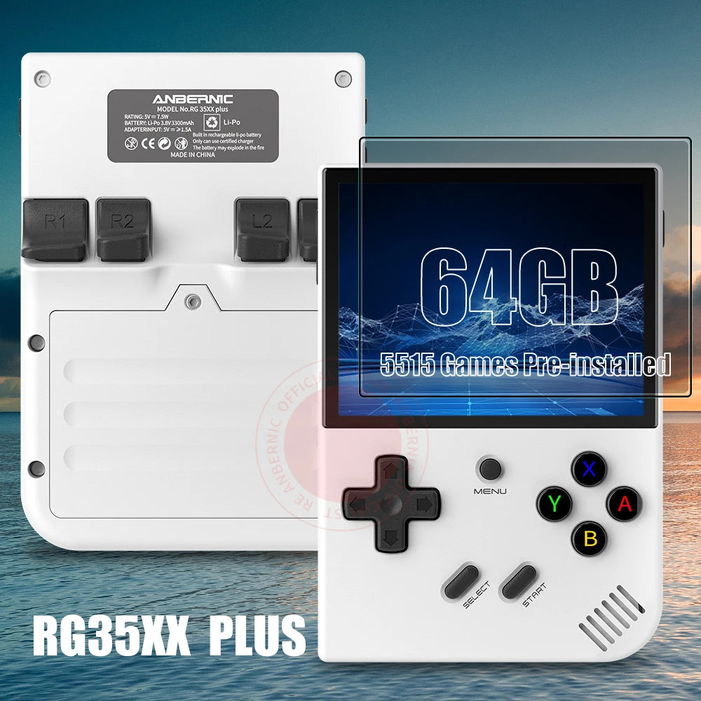 ANBERNIC RG35XX RG35XX PLUS Retro Handheld Game PlayerBuilt-in 64G TF 5000+ Classic Games Support-HDMI TV Portable Game Player