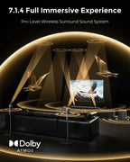 ULTIMEA 7.1.4 Surround Sound System TV Soundbar with Dolby Atmos&APP Control, Home Bluetooth Speaker with 10" Wireless Subwoofer