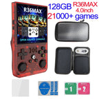 R36MAX Game Console 64GB 128GB 18000+GAMES Linux System 4.0inch K36 vs R36S 3.5inch Pocket Video Player No Download Required