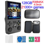 R36MAX Game Console 64GB 128GB 18000+GAMES Linux System 4.0inch K36 vs R36S 3.5inch Pocket Video Player No Download Required