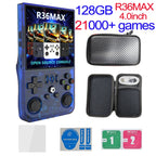 R36MAX Game Console 64GB 128GB 18000+GAMES Linux System 4.0inch K36 vs R36S 3.5inch Pocket Video Player No Download Required