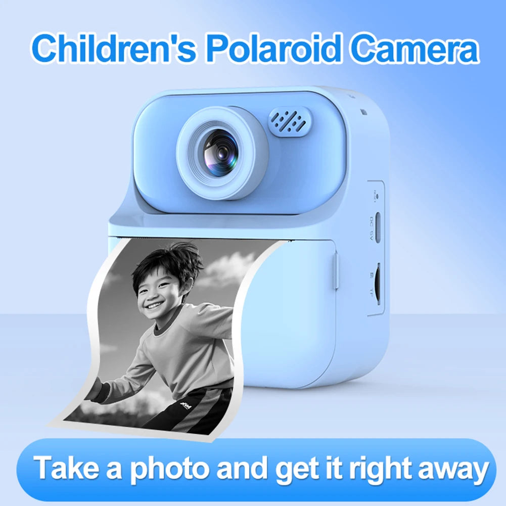 Instant Print Camera HD Digital Camera 2.4'' Instant Photo Printing Camera Portable Digital Camera for Girls Boys Birthday Gifts