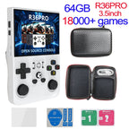 R36MAX Game Console 64GB 128GB 18000+GAMES Linux System 4.0inch K36 vs R36S 3.5inch Pocket Video Player No Download Required