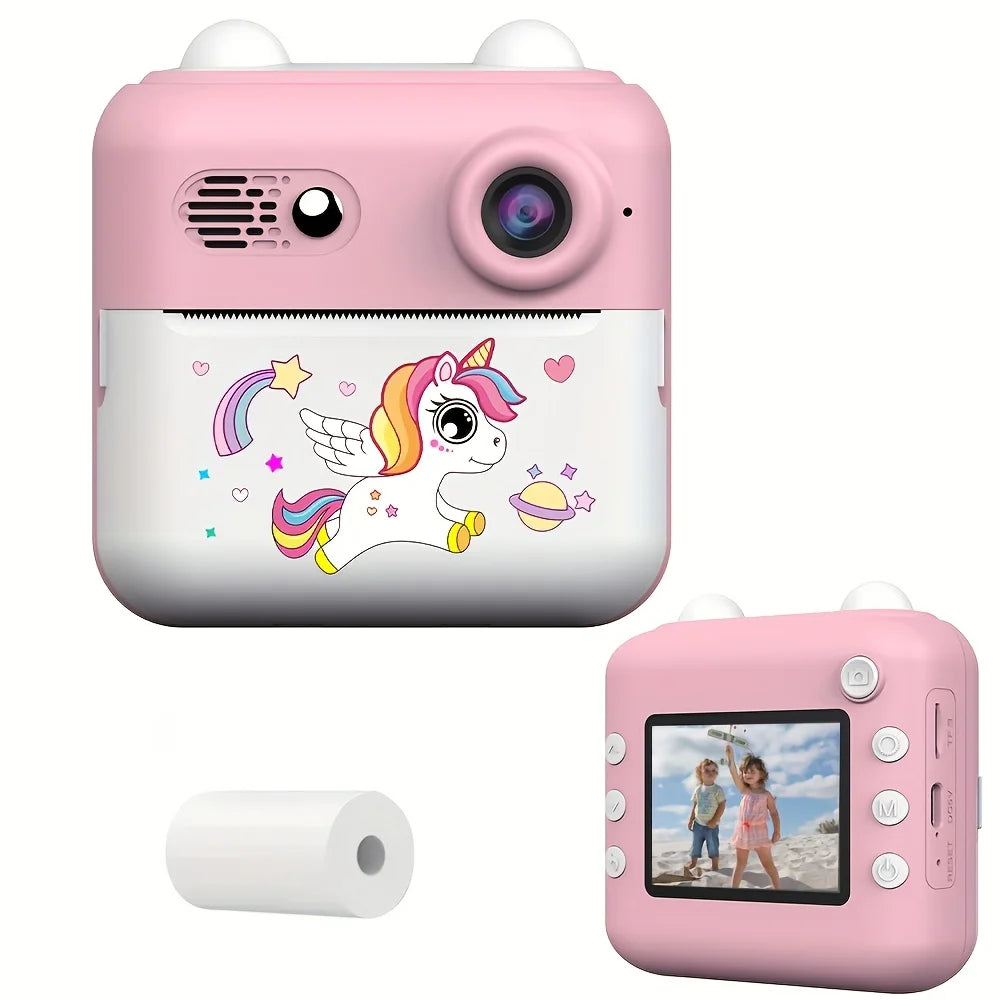 Kids Camera Instant Print, Children Digital Camera, 1080P Kids Instant Cameras That Print Photos, Christmas Birthday Gifts